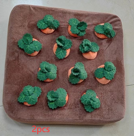 Carrot Plush  Vegetable Chew Toy For Dogs